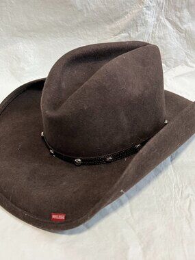 Bullhide western hat Thunderbird brown wool felt adult small 3.5" brim cowboy